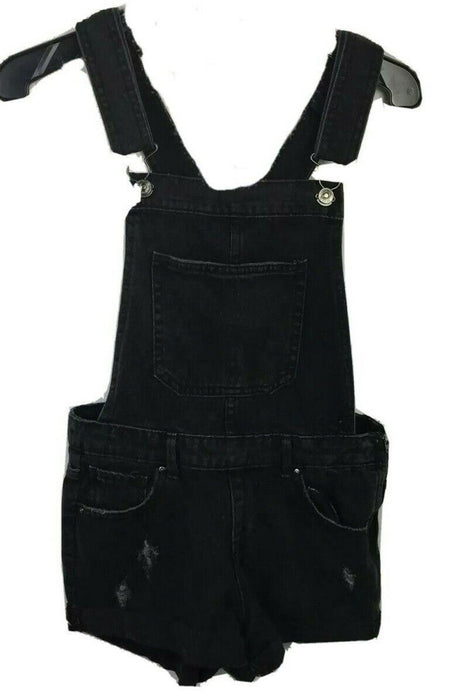 Denim & Co Romper Dark Wash Black Short Jeans (Size: 2)