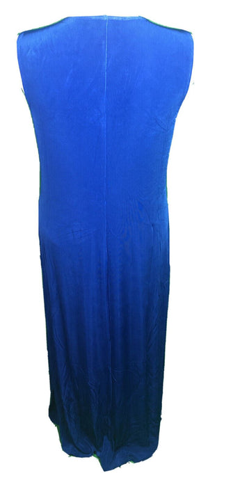 Norm Thompson Royal Blue Sleeveless Dress w/ Split (Size: 1X)