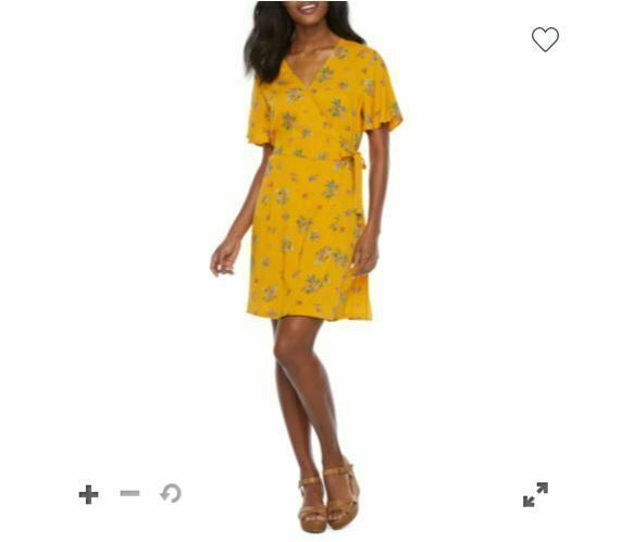 Peyton & Parker Yellow Floral Wrap Dress