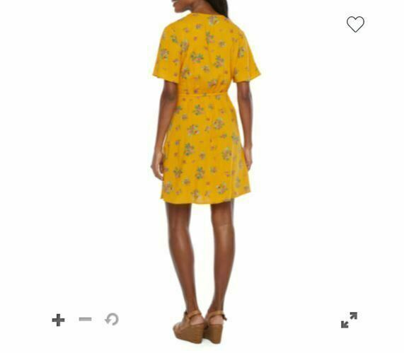 Peyton & Parker Yellow Floral Wrap Dress