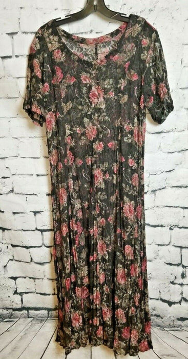 Women's Flowered Lace A-Line Stretch Dress (Size: See dimensions in description)