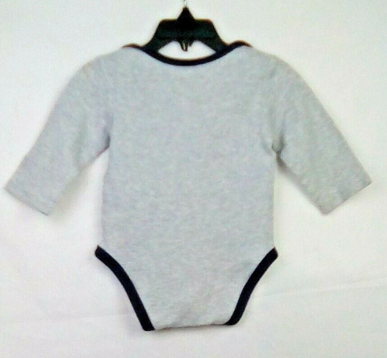 Carter's Boys "Daddy's little hero" Long Sleeve One Piece Gray (Size: 12M)