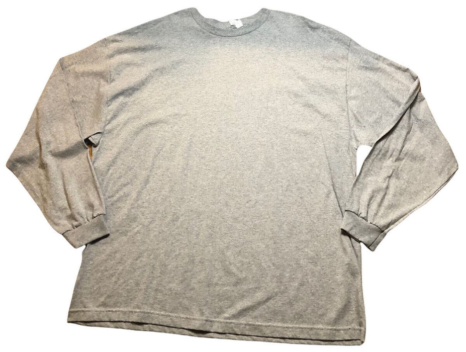 Strong Arm Heavy Cotton Long Sleeve Shirt Gray Men's (Size: 4XL)