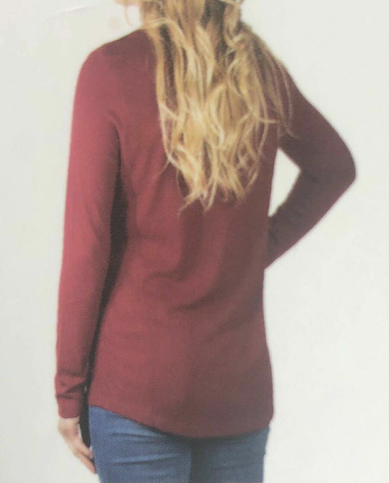 Modern Canvas Burgundy Long Sleeve Top