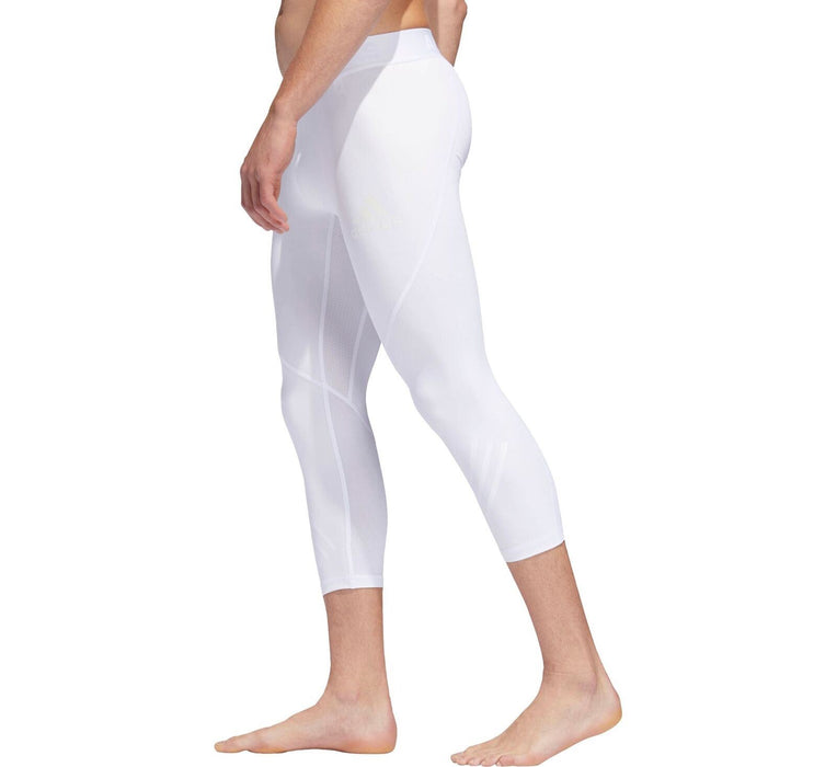 Adidas Men's Alphaskin Tights Sport Compression Pants White (Size: 2XL) DZ8439