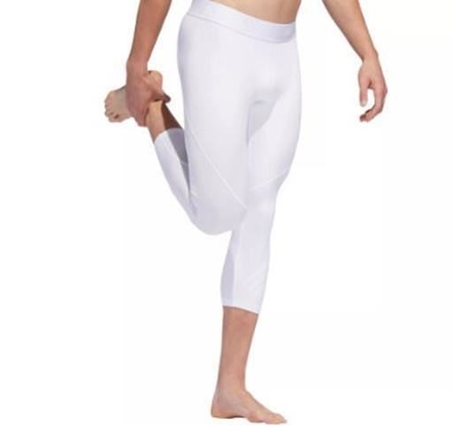 Adidas Men's Alphaskin Tights Sport Compression Pants White (Size: 2XL) DZ8439