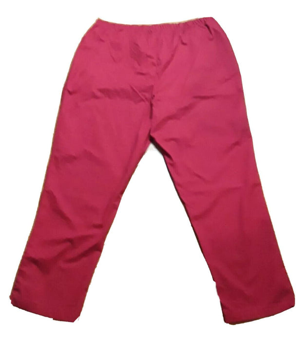 Woman Within | Red Elastic Waist Pants (Size Plus: 30W)