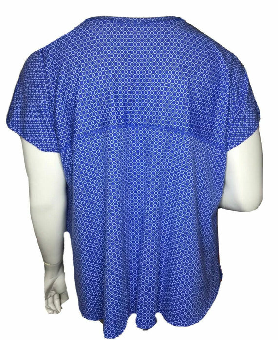 St. John's Bay Blue Short Sleeve Top (Size: 3X)