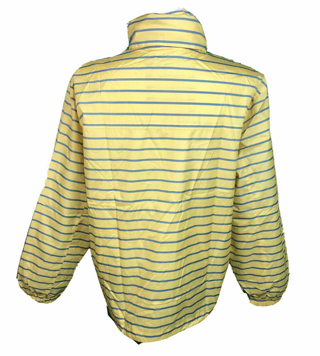 Norm Thompson Yellow Striped  Long Sleeve Zip Up Jacket (Size: XL)