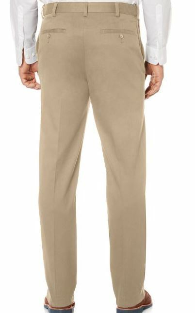 Savane Flat Front Ultimate Performance Chino Mid Khaki (Big & Tall: 60 X 32) NWT