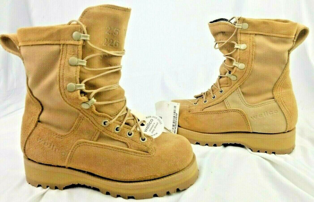 Wellco | Combat Temperate Weather Men Boots | Coyote Tan (Size: 2.5 XW) New!
