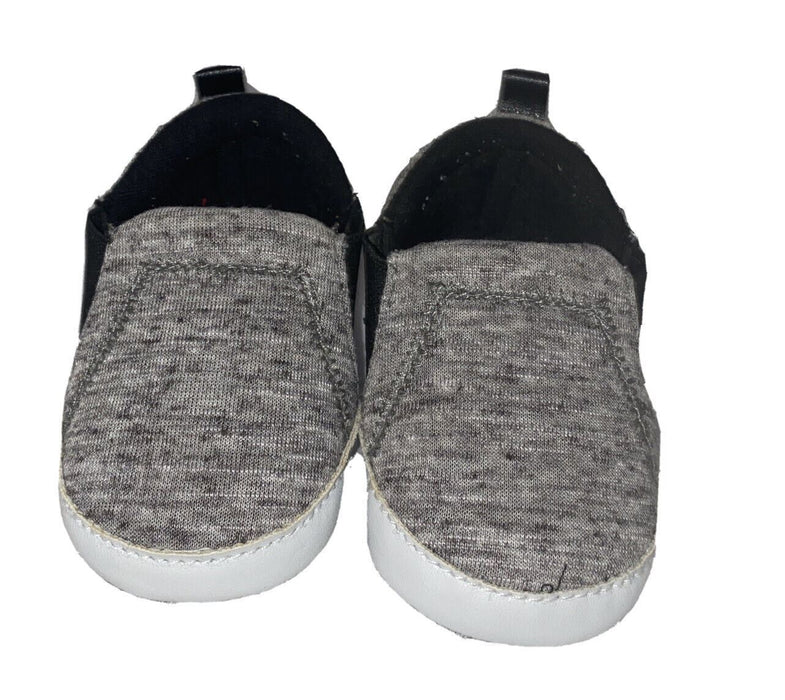 Rising Star Low Cut Soft Cribsters Pull On Gray Shoes Baby Boys (Size: 3-6M)