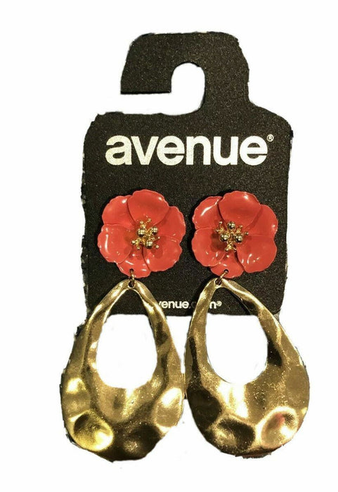 Avenue Floral Gold Hoop Earrings