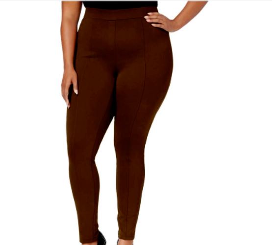 Style & Co. Women's Mid-Rise Comfort Waist Legging Brown (Size: 24W)