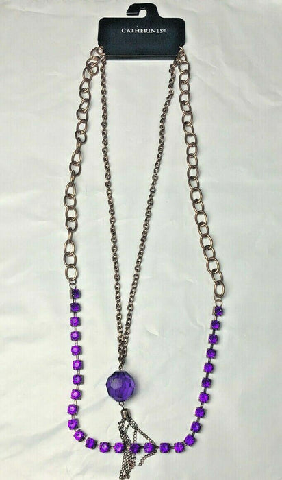 Catherines | Purple Rhinestone Necklace