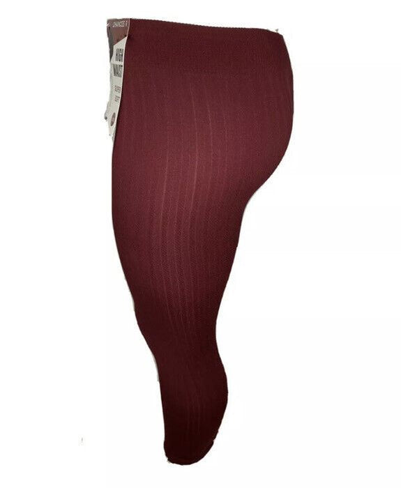 Changes R Women's Super Soft Texture Leggings Burgundy (Size: L/XL)