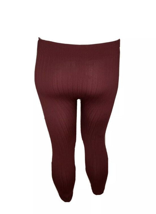 Changes R Women's Super Soft Texture Leggings Burgundy (Size: L/XL)