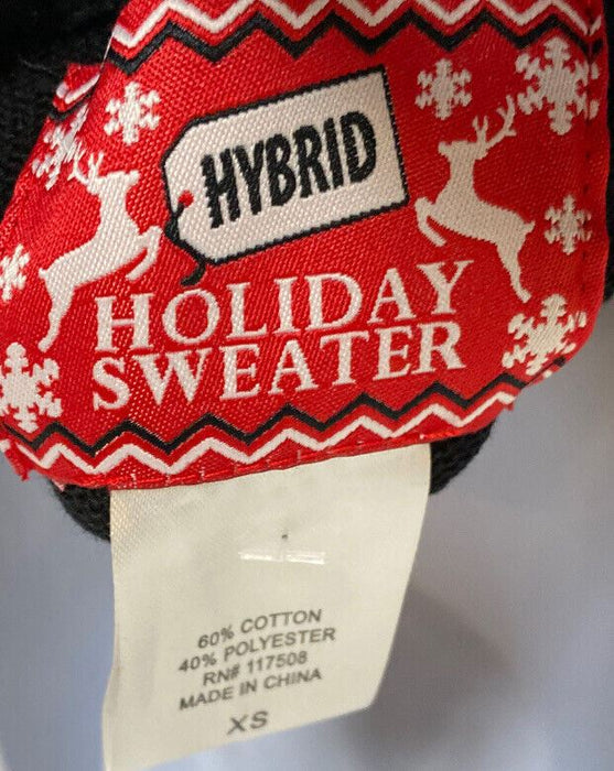 Hybrid Girl's Holiday Sweater Dress Black (Size: XS)