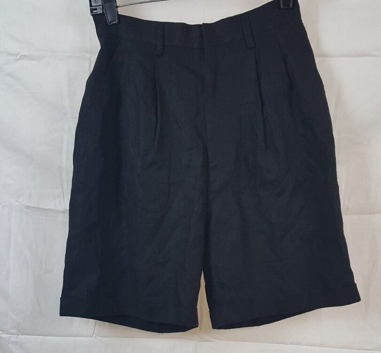 Women's Classiquer Entier Black Bermuda Walking Cuffed Shorts (Size: 8)