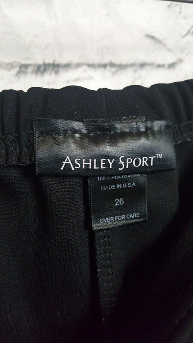 Ashley Sport Women's Black Active Sweatpants  (Size: 26)