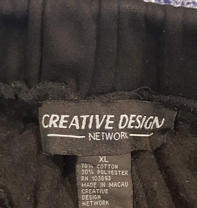 Creative Design Joggers Black\Grey Reflector 4 Pcket (Sz: XL; 34 - 38; Ins: 32)