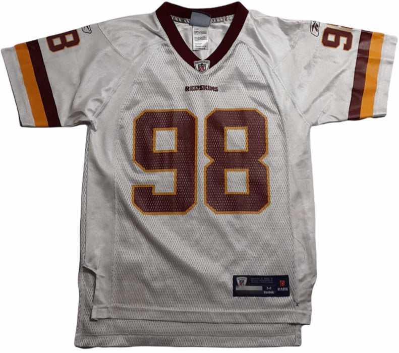 Washington Redskins Kids NFL On Field Reebok Orakpo #98 Jersey White (Size: M)