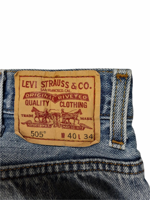 Levi's 505 Regular Fit Jean Medium Wash Blue (Big & Tall: 40 x 34) 505-4891