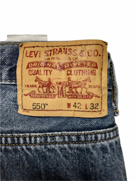 Levi's 550 Relaxed Fit Jeans Men's Med Wash Blue (Size: 42 x 32) 5500886