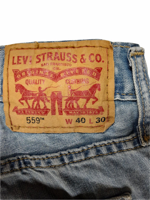 Levi's 559 Relaxed Straight Jeans Men's Light Wash Blue (Size: 40 x 30)5590363