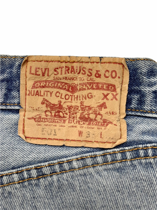 Levi's 501 Original Fit Button Fly Med Wash Blue Jeans (Sz: 36 x 31) 501-0193