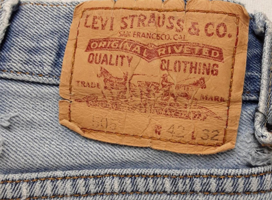 Levi's 505 Vintage Regular Fit Men's Light Wash Jeans (Size: 42 x 30) 505-4891