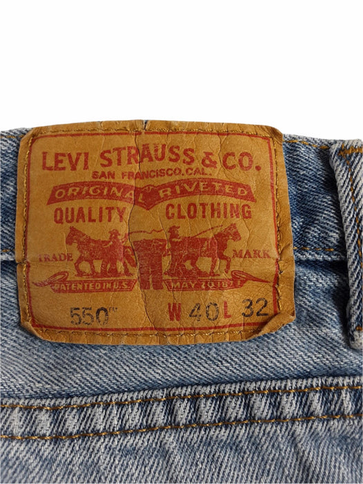 Levi's 550 Relaxed Straight Jeans Light Wash Jeans (Size: 40 x 32) 5504891