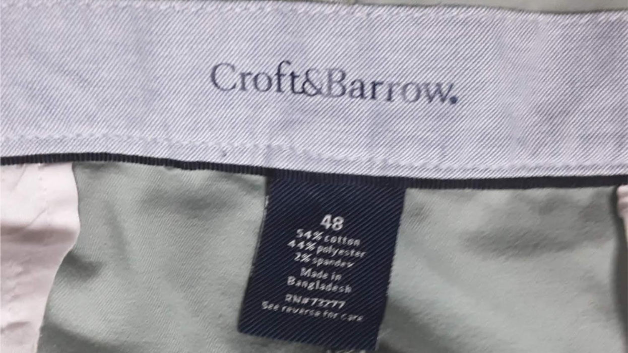 Croft & Barrow Cotton Blend Men's Jean Shorts Mint Green (Big & Tall: 42 x 7)