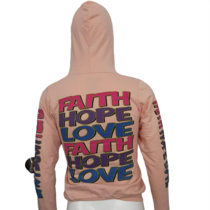 On Fire Girls Mauve "Faith/Hope/Lover" Hooded Shirts