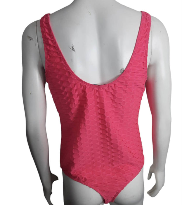 Buzz Women's Pink Workout Soft Tummy Sleeveless Control Bodysuit