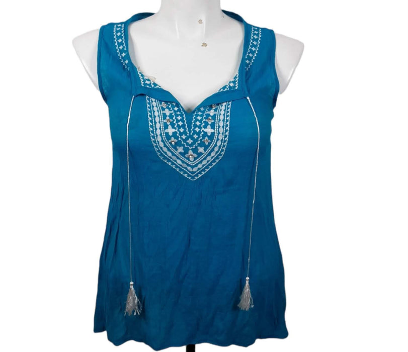 New Direction Women's Touriqouse V-Neck Sleeveless Top (Size: M)