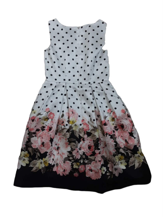 Jessica Howard Women's White Polka Dot Floral Formal Dress (Size: 14)