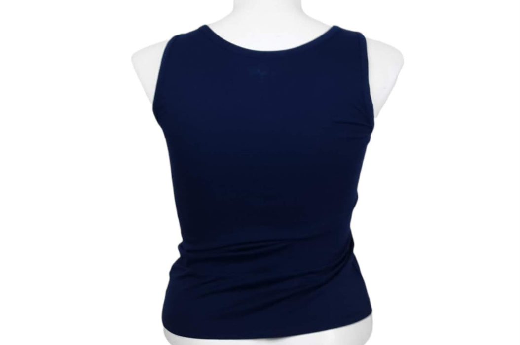 Kim Rogers Intimate Women's Blue Snow Flakes Crew Neck Sleeveless Top (Size: S)