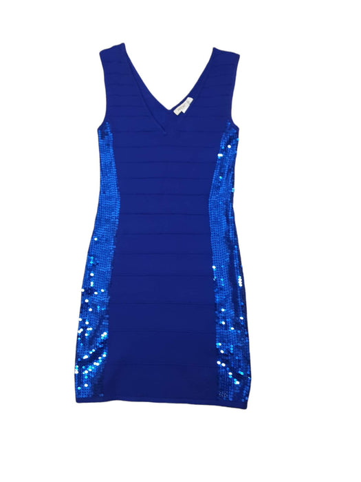 Arden B. Women's Blue Sleeveless Sleeveless Bodycon Sweater Dress (Size: M)