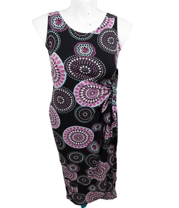 Robbie Bee Black Floral Sleeveless Dress (Size: PM) 889648420735