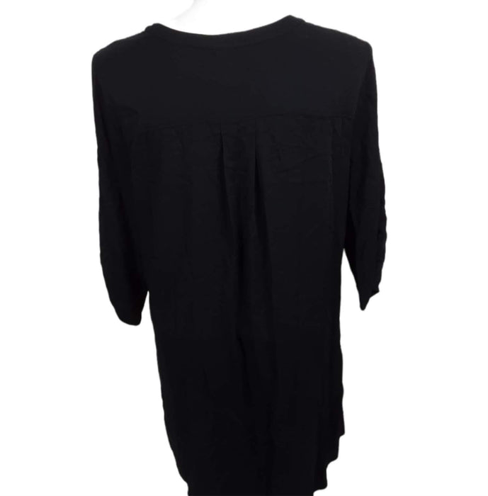 Worthington Black Modern Fit V-Neck Dress (Size: XL)