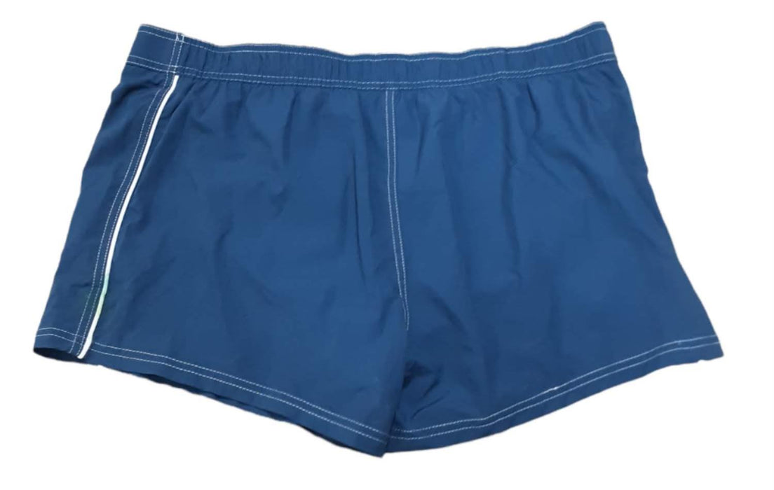 Free Country Mens Blue Swim Trunks Half Elastic Waist w/ Pocket (Size: XXL)