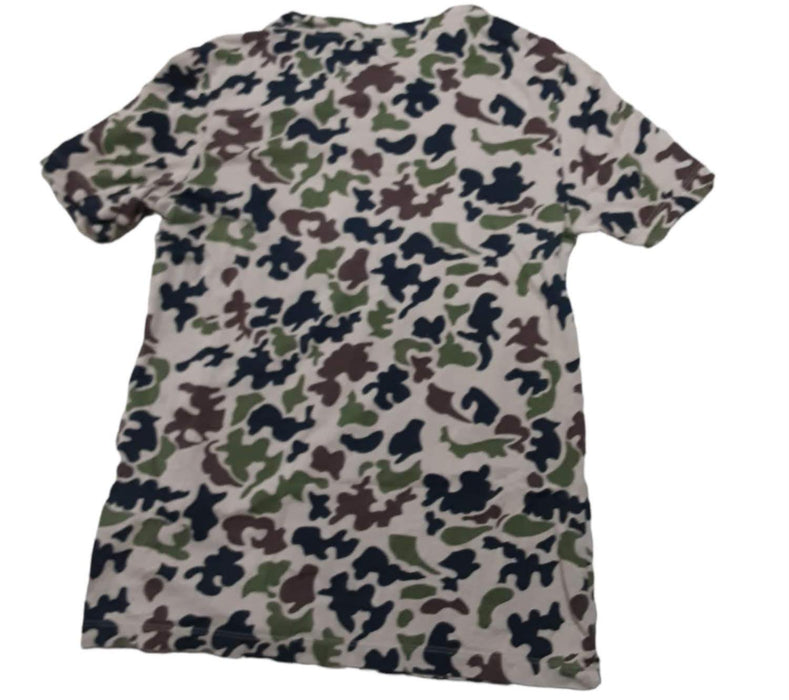 Converse Girls Green Camo Classic Fit Tee Top  (Size: XS)