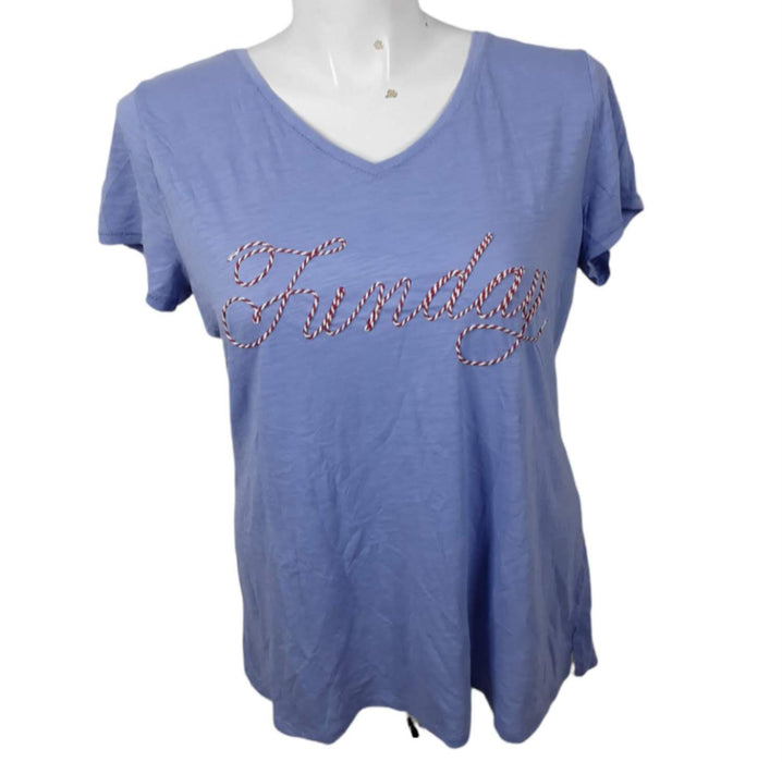 St. John Bay Women's Purple "Friday" Sleeve V-Neck Top