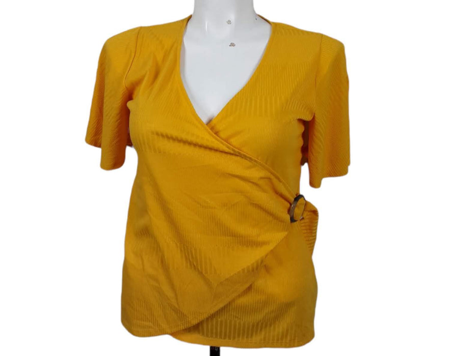 Worthington Women's California Gold V-Neck Wrap Top (Size: M) 83333770679