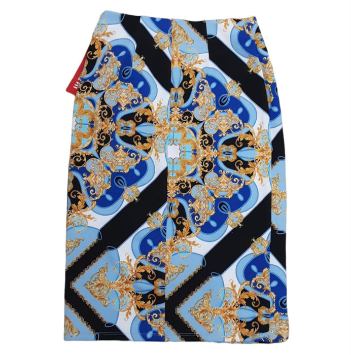 Bold Elements Women's Blue Foulard Asymmetrical Skirt (Size: XS)8255075010103