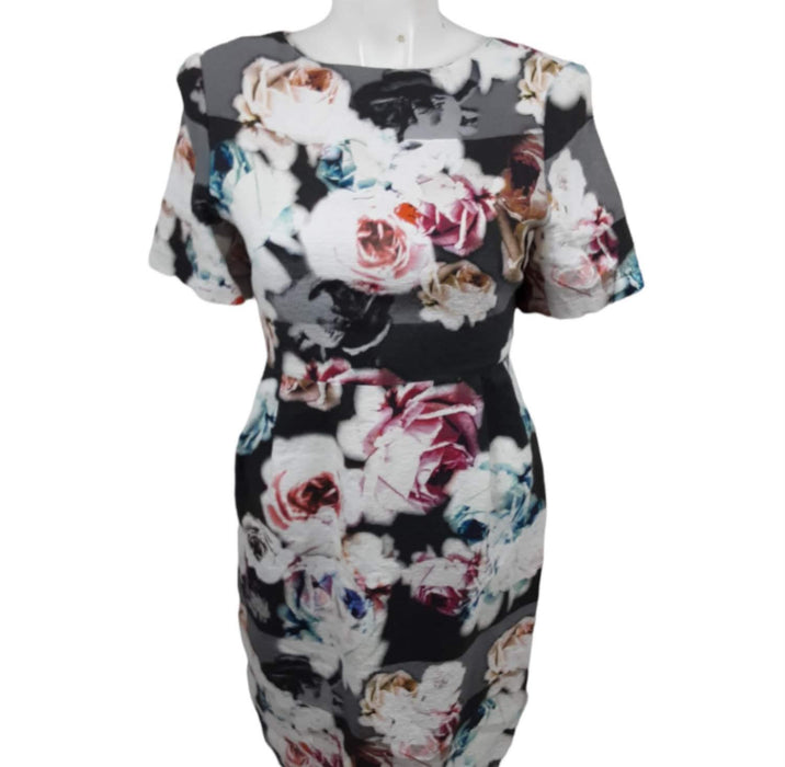 Asos Women's Black Floral Formal Dress (Size: 14)