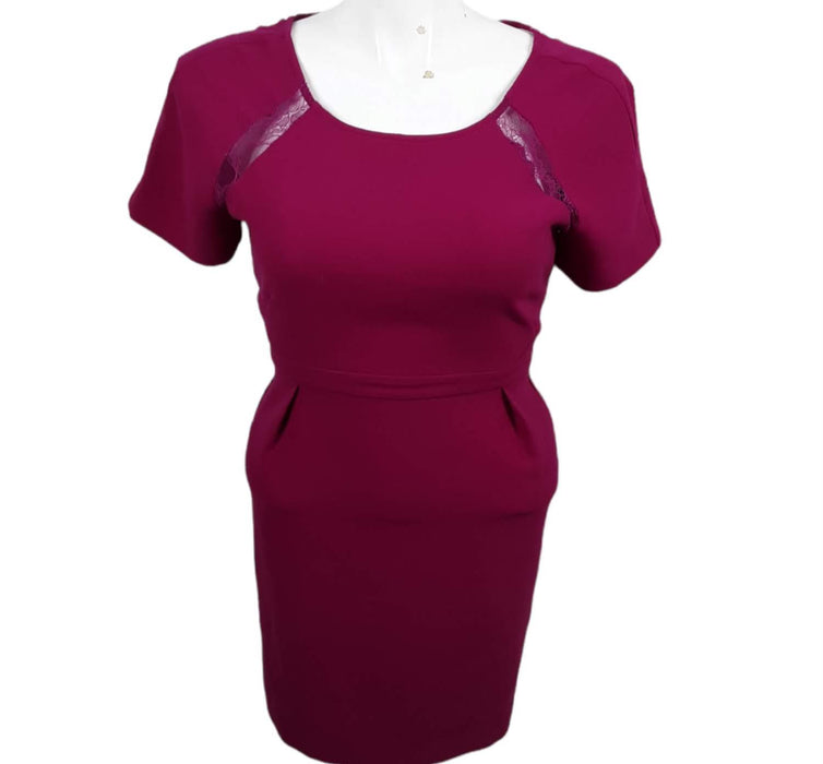 Collective Concepts Women's Purple Lace Streak Bodycon Dress (Size: M)