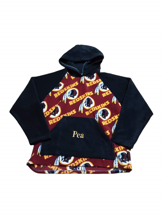 Washington Redskins NFL Handmade Hoodie Red/Black (Size: Large)