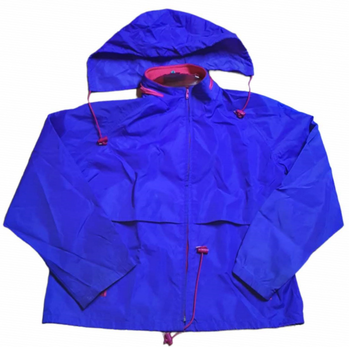 Woolrich Women's Vintage Windbreaker Full Zip Nylon Jacket Purple (Size: Med)